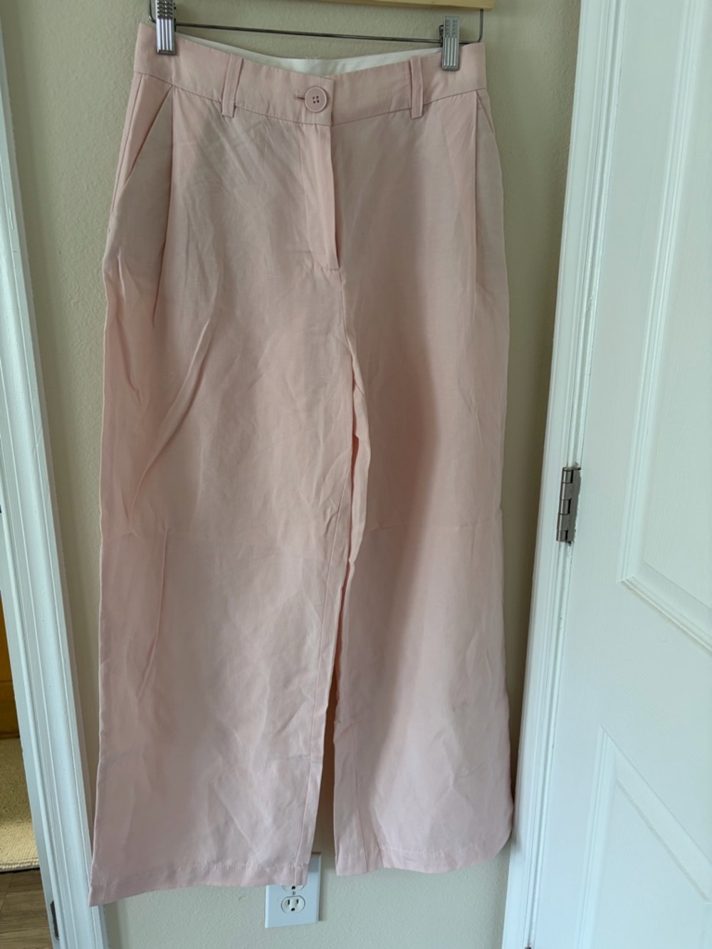 Zara Soft Pink Wide Leg Trousers